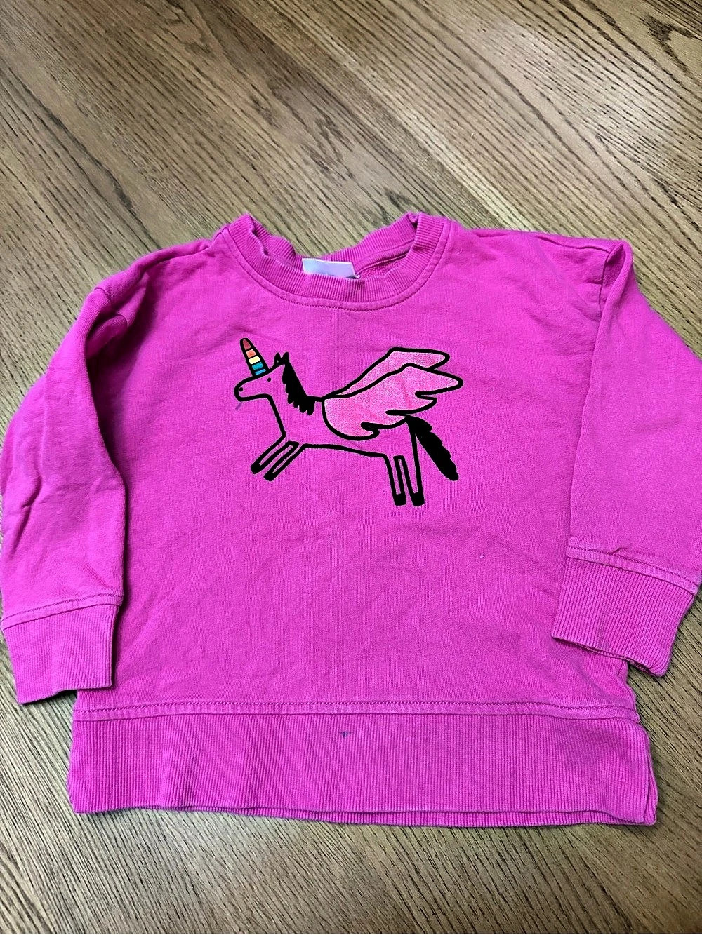 Hanna Andersson Pink Unicorn Pegasus Sweatshirt Size 100 / US 4